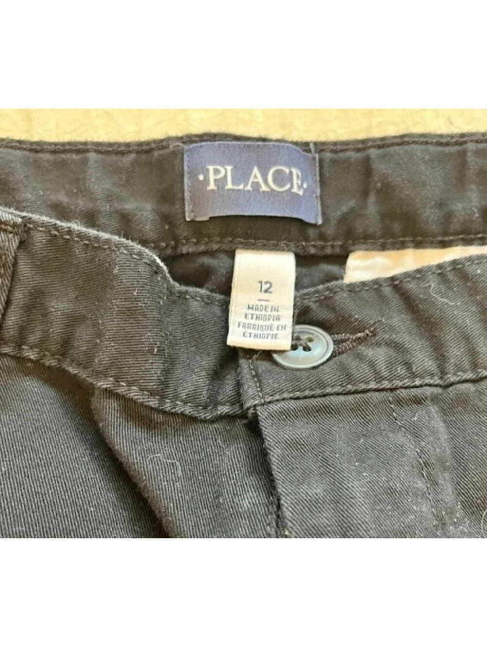 The Children's Place Black Trousers Buttoned Zipper Size 12. PreOwned Excellent